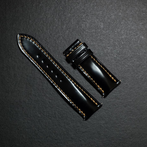 既製品】新喜皮革コードバン 無双仕立て Dバックル用 時計ベルト