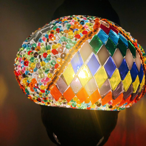 トルコ モザイク ランプ 【スタンドNEW】(Mサイズ) SLTN-049