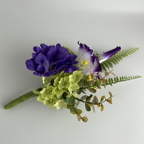 アーティフィシャル【仏花一対セット】青いトルコキキョウ アート