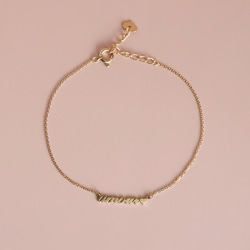 Love letter bracelet K10YG / K18YG　ネームブレスレット　セミオーダー 3枚目の画像
