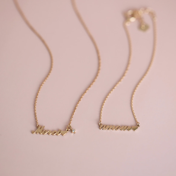Love letter bracelet K10YG / K18YG　ネームブレスレット　セミオーダー 6枚目の画像