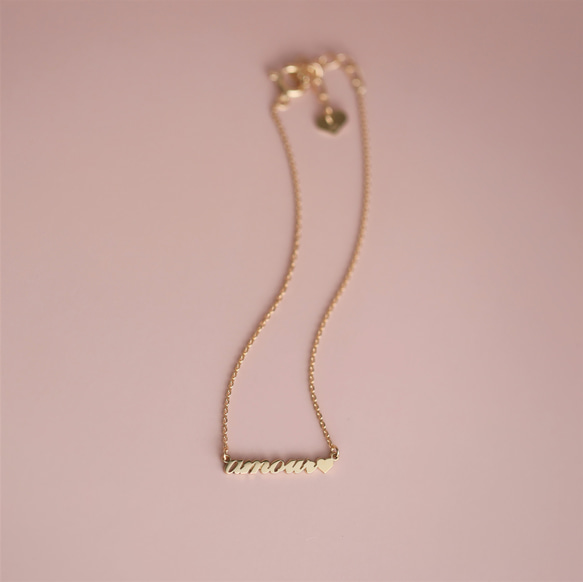 Love letter bracelet K10YG / K18YG　ネームブレスレット　セミオーダー 5枚目の画像