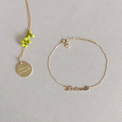 Love letter bracelet K10YG / K18YG　ネームブレスレット　セミオーダー 2枚目の画像