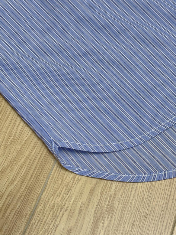 藍色條紋立領襯衫|襯衫|春款|Sora-888 第20張的照片