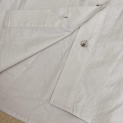 米灰色小方領工裝襯衫|襯衫|春款|棉|Sora-889 第16張的照片