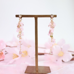 2way tiny bloom “桜-sakura-” ピアス/イヤリング 1枚目の画像