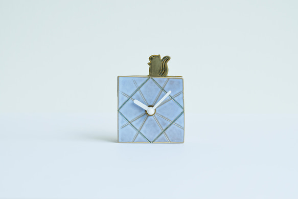 二本松焼「陶計～ゆったりと豊かな時間を刻む時計～OKI」：「りす」 4枚目の画像