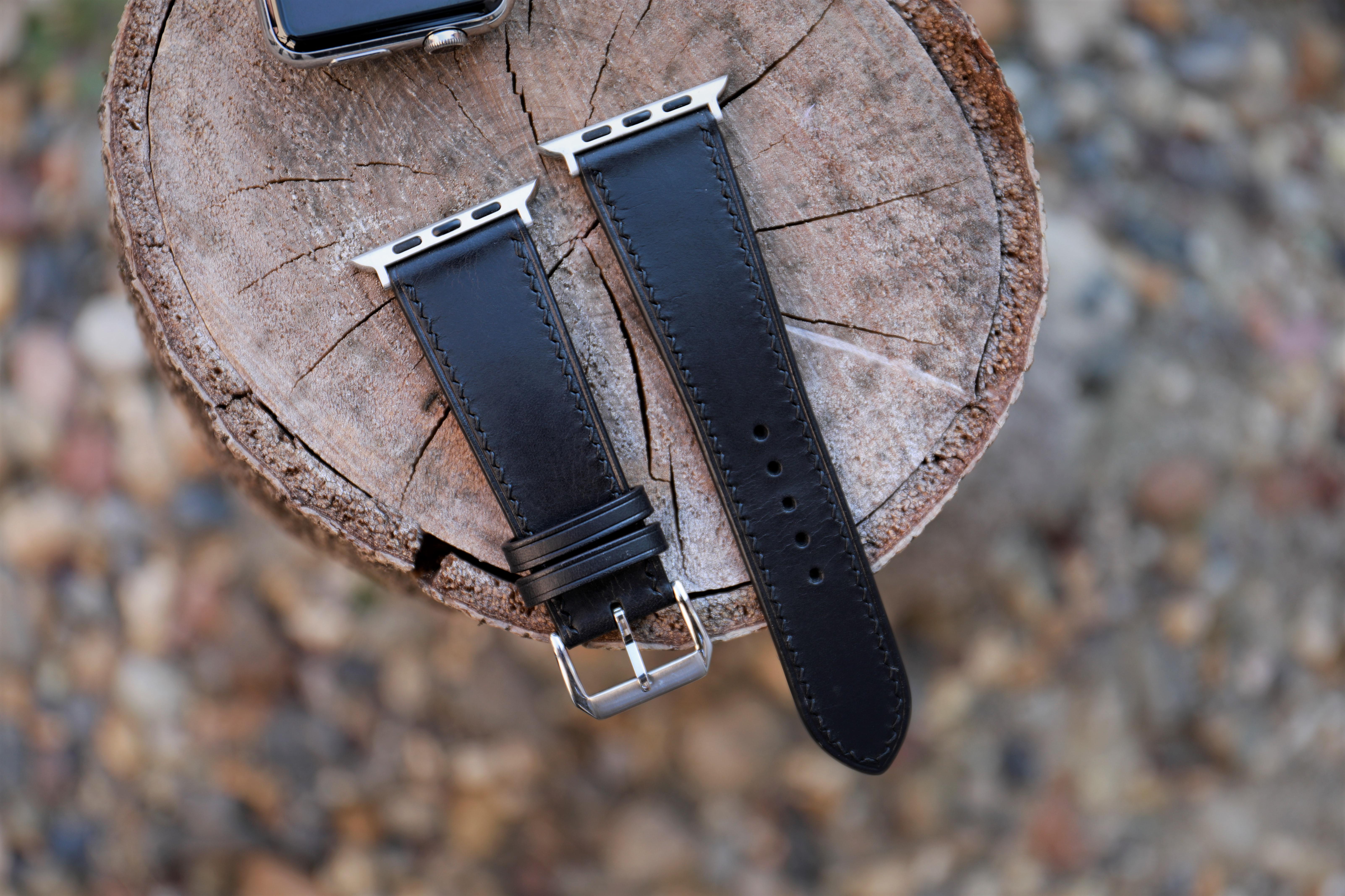 【新作】高級ブッテーロ革使用Apple Watch レザーベルト　レザーバンド　時計バンド D95 高級金具付け