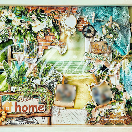 オーダー】☆作品サイズA3☆アートスクラップブッキング※写真は