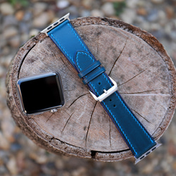 【新作】高級ブッテーロ革使用Apple Watch レザーベルト　レザーバンド　時計バンド D98 高級金具付け 6枚目の画像