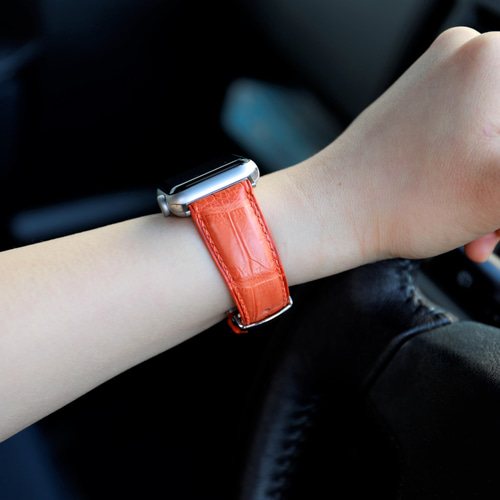 新作】高級革使用Apple Watch クロコダイル革 ワニ革 バンド 新作】高級革使用Apple Watch クロコダイル革 ワニ革 バンド