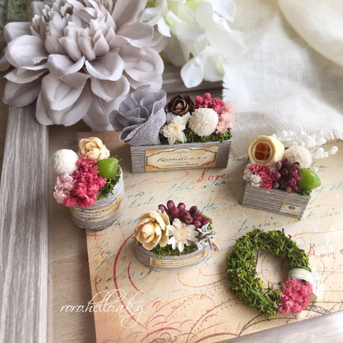 隠し部屋のミニチュアフラワー】ミニチュア雑貨 インテリア雑貨 ドール