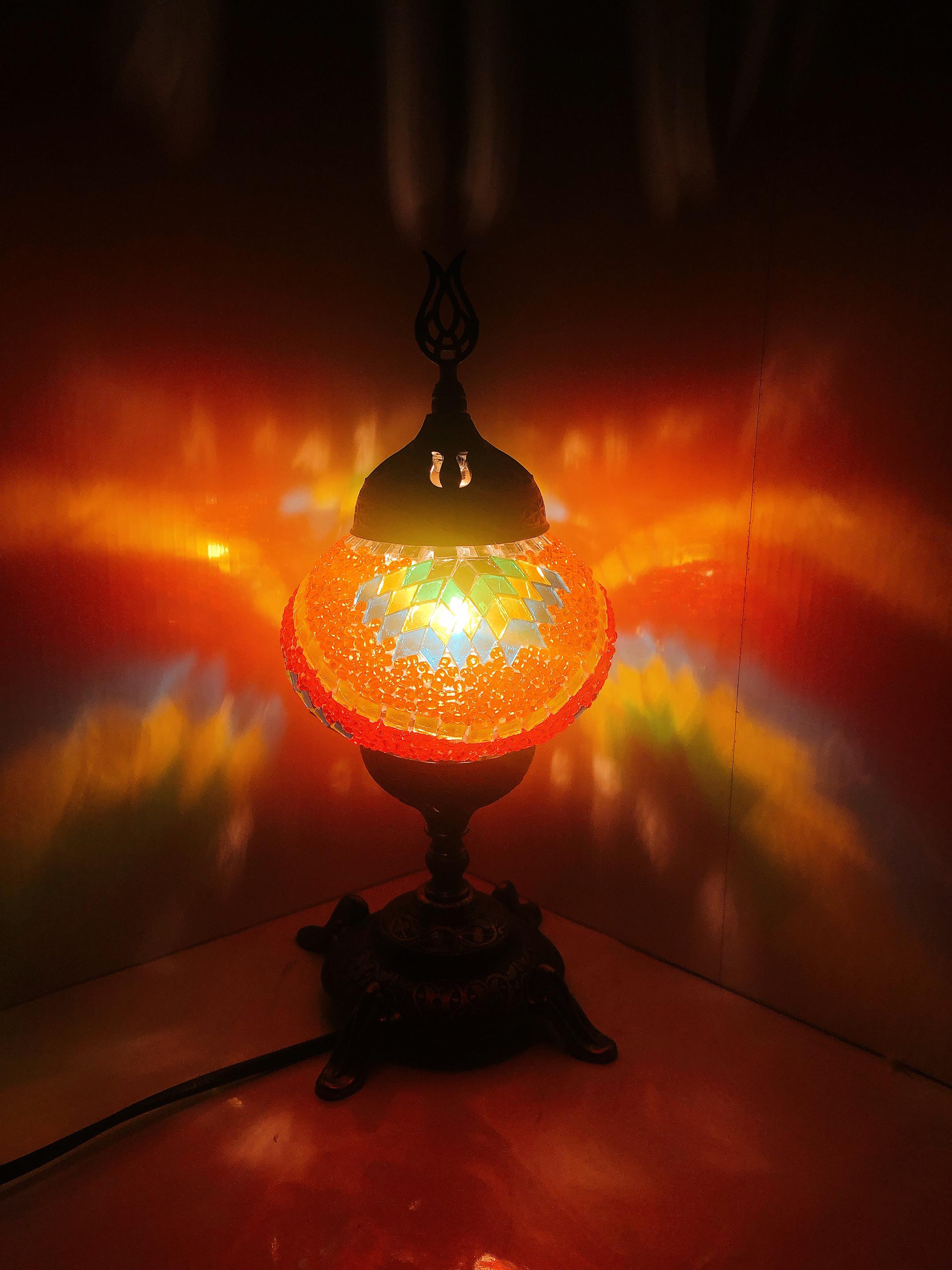 トルコ モザイク ランプ 【スタンドNEW】(Mサイズ) SLTN-050