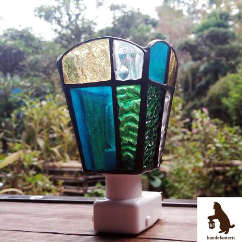 シャトルお休みランプ・クリア－（ステンドグラス） シャトルお休みランプ・(shuttle stained glass)