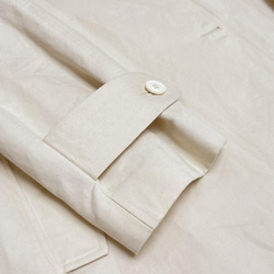 米白色中長款系帶風衣|外套|春款|Sora-890 第17張的照片