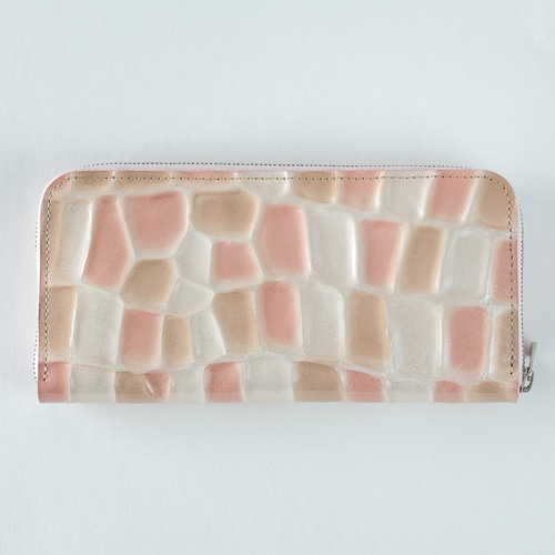 [超美品] 新進工房 パヴェレザー 極小長財布 batard-バタール【管:Ｚ】 永久無料保証】パヴェーレザー 極小長財布 BATARD-バタール- 長財布