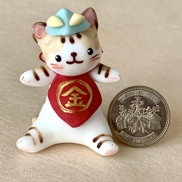 ねこ　金太郎　五月人形　C 5枚目の画像