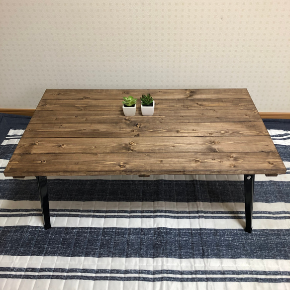 90✕54ジャコビーン カフェテーブル 折り畳み式 無垢材