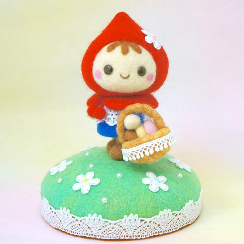 赤ずきんちゃん♪ 羊毛フェルト Chiku Chiku♪ 通販 13515308