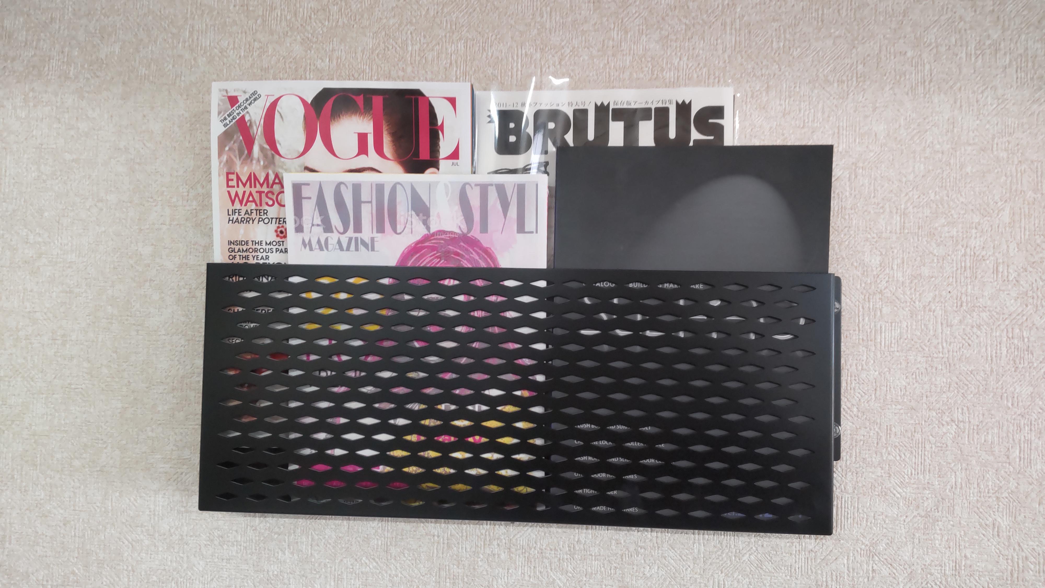 マガジンラック　アイアン　　壁掛け　雑誌　収納　本　賃貸OK