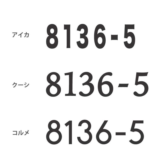 【鉄文字表札 ハウスナンバー】アイアン 切り文字（6文字） 9枚目の画像