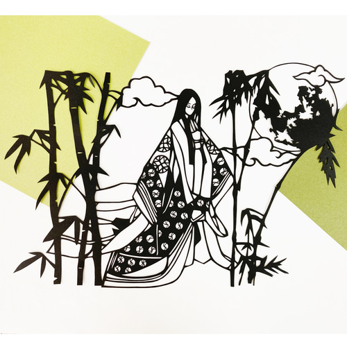 切り絵「カラスうり」167x217mm 切り絵「カラスうり」167x217mm