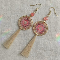 サンキャッチャー♡「ピーチピンクとインカローズ♡」