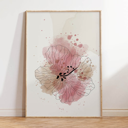 アートポスター ボタニカル 花 水彩風 パステル 北欧風 ナチュラル おしゃれ 3枚セット 7枚目の画像