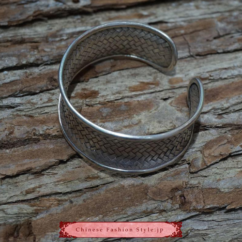 100％ハンドメイド 99 高純度スターリングシルバー カフブレスレット