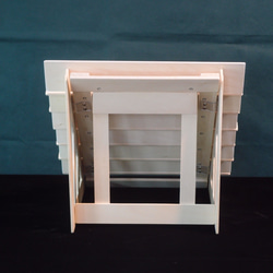パタポンな木製什器　33㎝６段ナナメ棚ちょっとゆったり 6枚目の画像