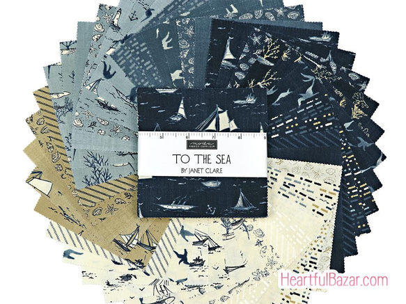 USAコットン moda charmpack 42枚セット TO THE SEA 1枚目の画像