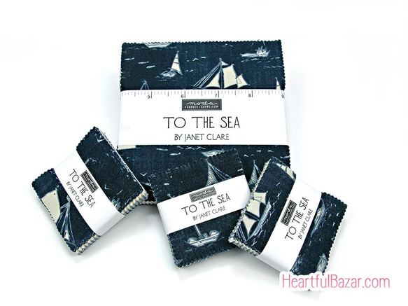 USAコットン moda mini charm 42枚セット TO THE SEA 4枚目の画像