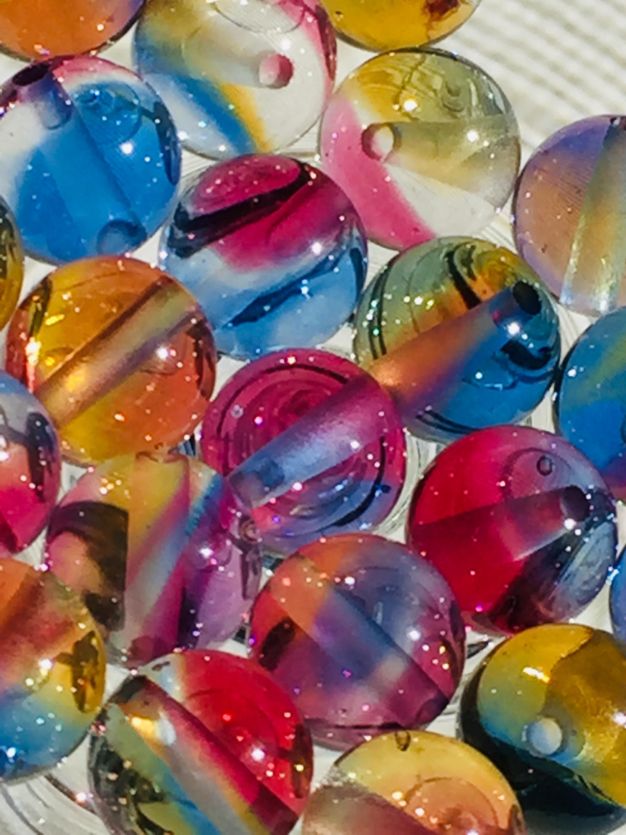 豪華　アンダラクリスタル「ミラクルフルーツの混色ビーズ１２ｍｍ」送料込み