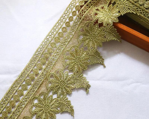 装飾用レース 黒地 金白刺繍 楽天市場】汕頭手刺繍 スワトウ手刺繍 豪華 中国刺繍 レース編み