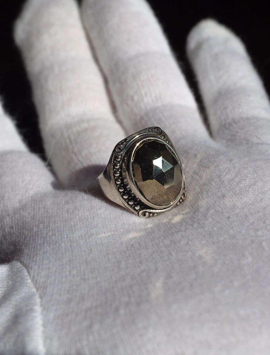 限定２　パイライト１６（RC）　S925アンティークデザインリング❀