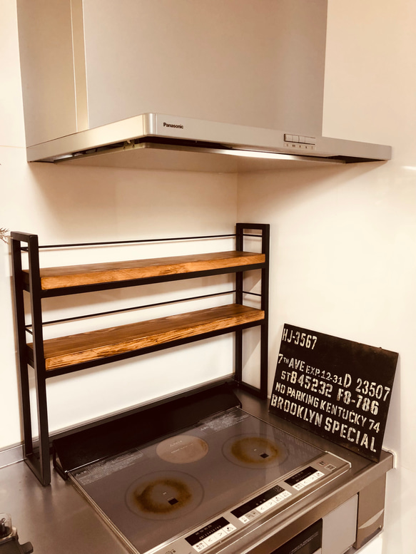 アイアンラック　スパイスラック　調味料ラック　ハンドメイド 