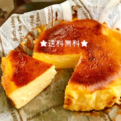 【送料無料】北海道・九州の方限定★フランス産チーズ100%のバスクチーズケーキ(Sサイズ)★チーズケーキ好きな方へ 1枚目の画像