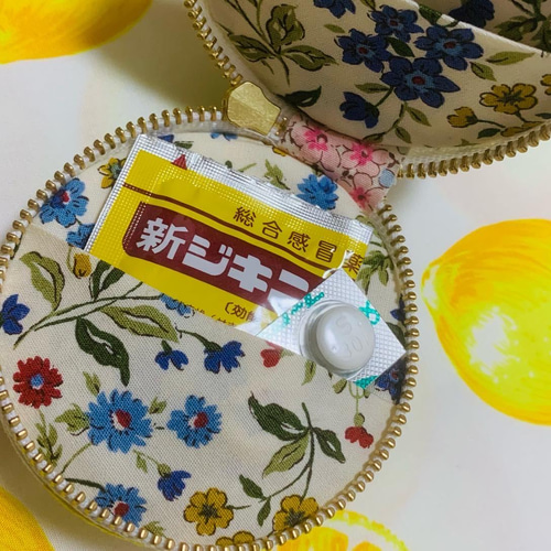 No.3 フレッシュレモン マカロンポーチ 7cm(70mm) ポーチ chicotton  