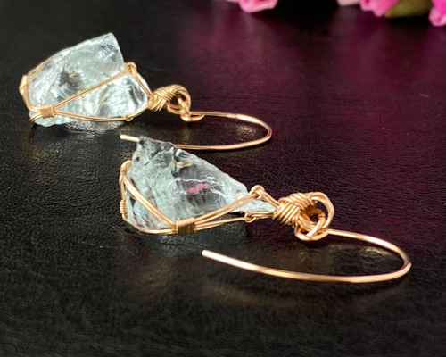 アンダラクリスタル女神巻き®︎14kgfピアス/イヤリング ピアス（フック