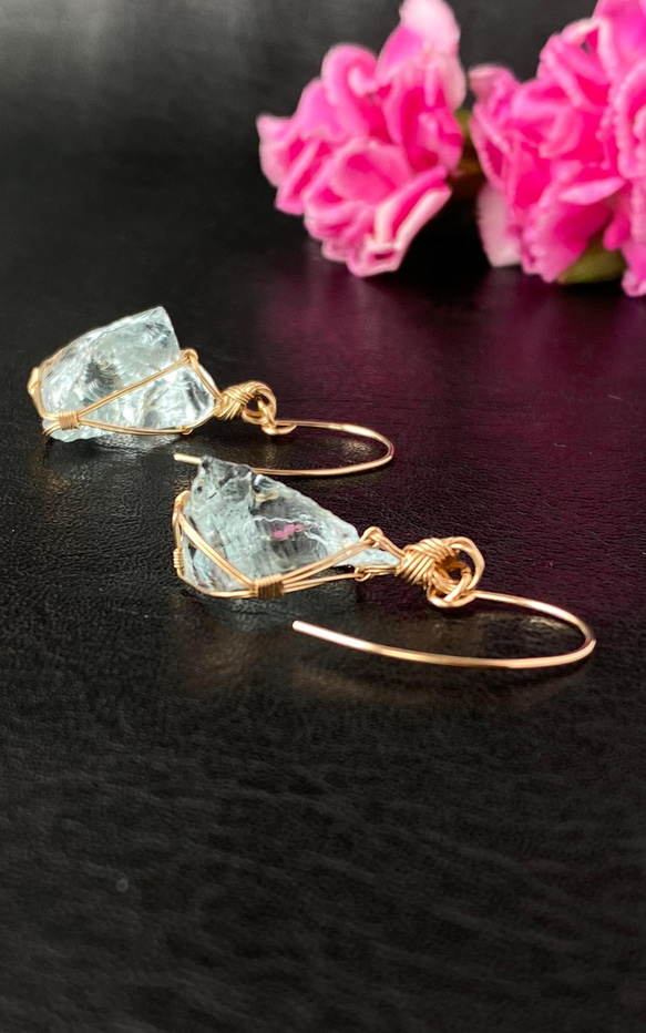 アンダラクリスタル女神巻き®︎14kgfピアス/イヤリング ピアス（フック