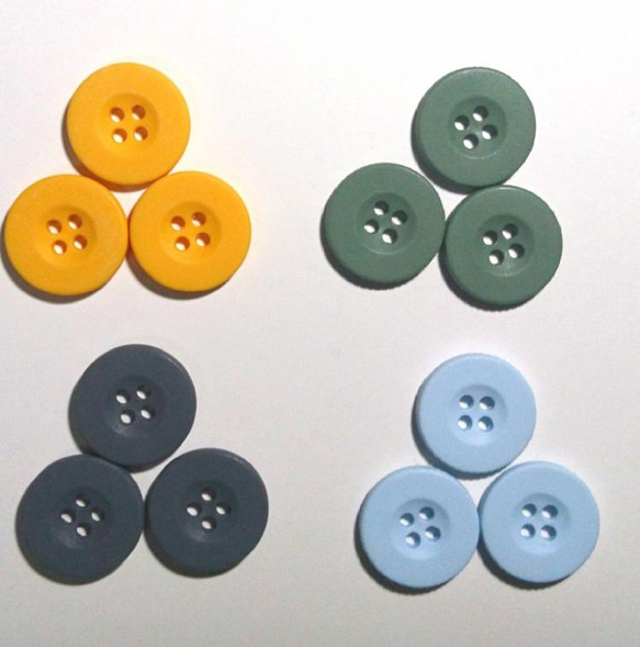 ゴム製 ボタン 18mmⅹ3個(同色） 3枚目の画像