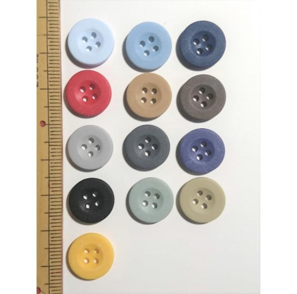 ゴム製 ボタン 13mmⅹ５個(同色） 2枚目の画像