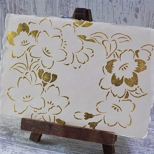 純金箔押し 和紙製ポストカード 「桜」 ポストカード 商標登録 純金箔押し 和紙製ポストカード 「桜」 ポストカード 商標登録
