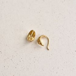 Drop flow earrings- gold 5枚目の画像