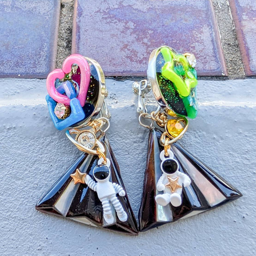 イヤリング Dualism Long Earrings - SILVER / RAGBAG (デュアリズム ロング