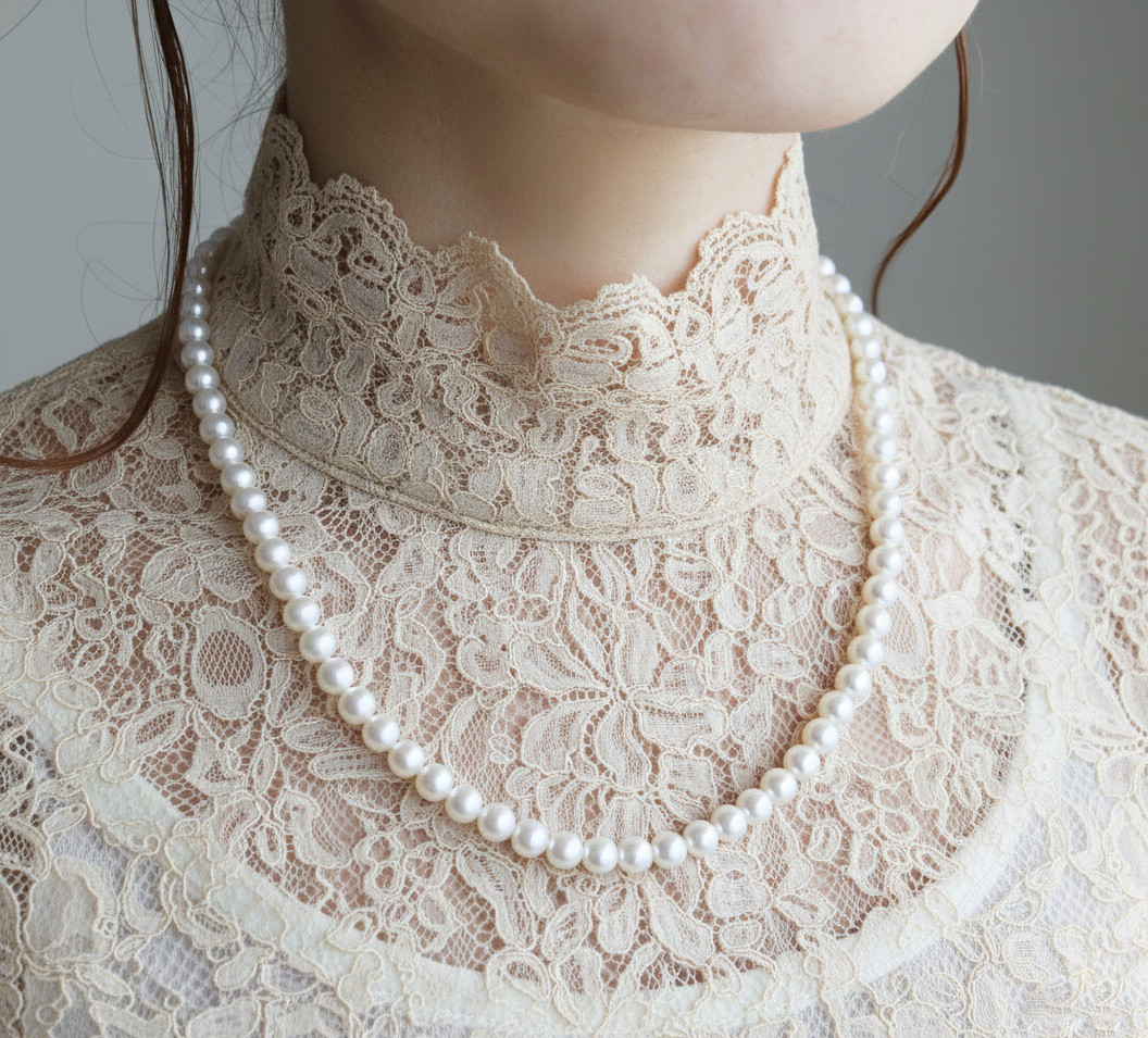 さり気なく上品、ちょうどいい6mm 淡水パール ネックレス