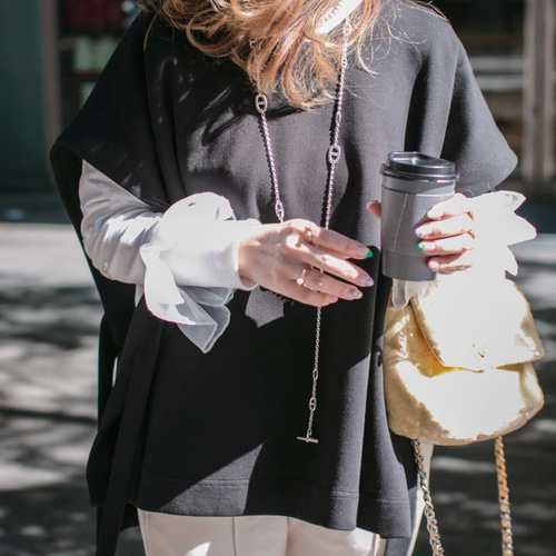 ポンチョベスト（ブラック） ベスト make_ai 通販 13521614｜Creema