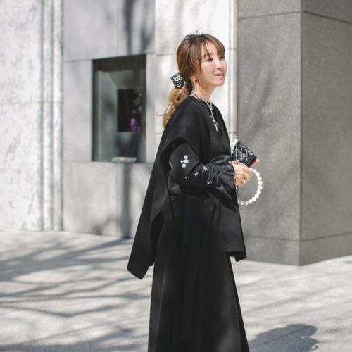 エイココンドウ　ベスト　ポンチョ風　ブラック　40 日本製 ポンチョベスト（ブラック） ベスト make_ai 通販 13521614｜Creema