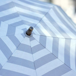 【晴雨兼用】 coccaの日傘 shimauma シマウマ（折りたたみ傘）《TPS-1070-1A グレー》 6枚目の画像