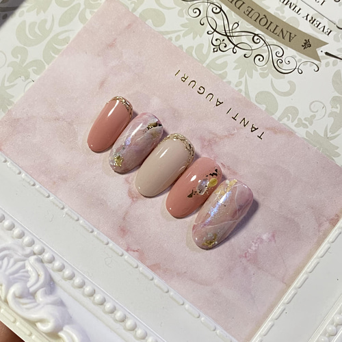 ✴︎ニュアンスネイル✴︎ ピンク シェル ミラー 春ネイル 卒業式 入学